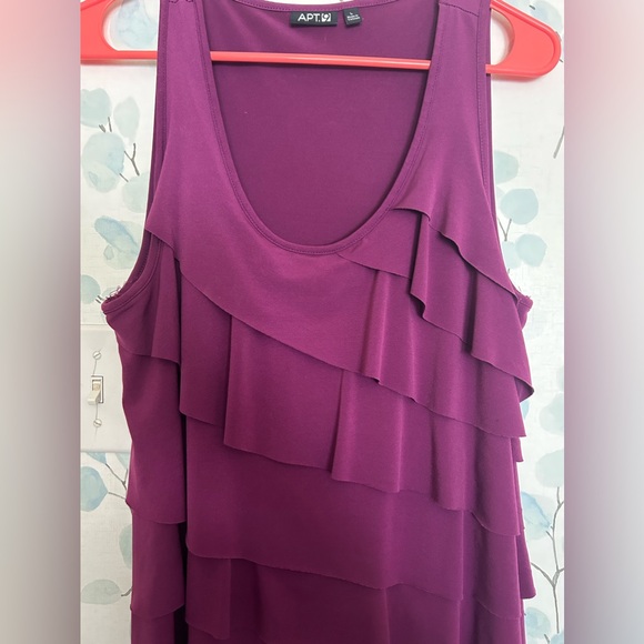 Fuchsia Ruffle Front Dress L - Picture 3 of 7